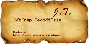 Jónap Teodózia névjegykártya